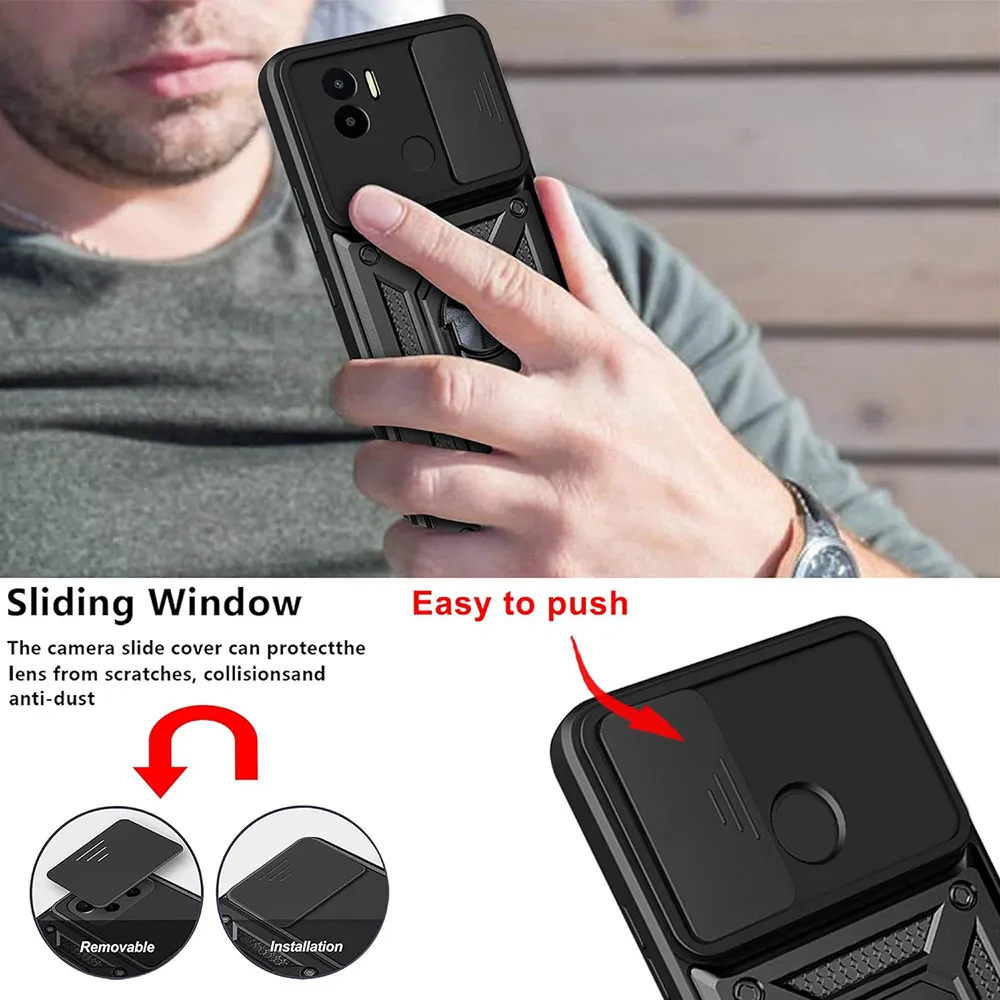 Husa Antisoc Xiaomi Redmi A1+ / A2+  cu Protectie Camera Negru TCSS [7]