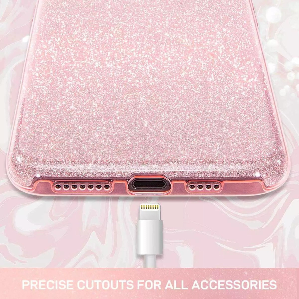 Husa Apple iPhone 11 Pro Max Sclipici Roz Silicon [4]