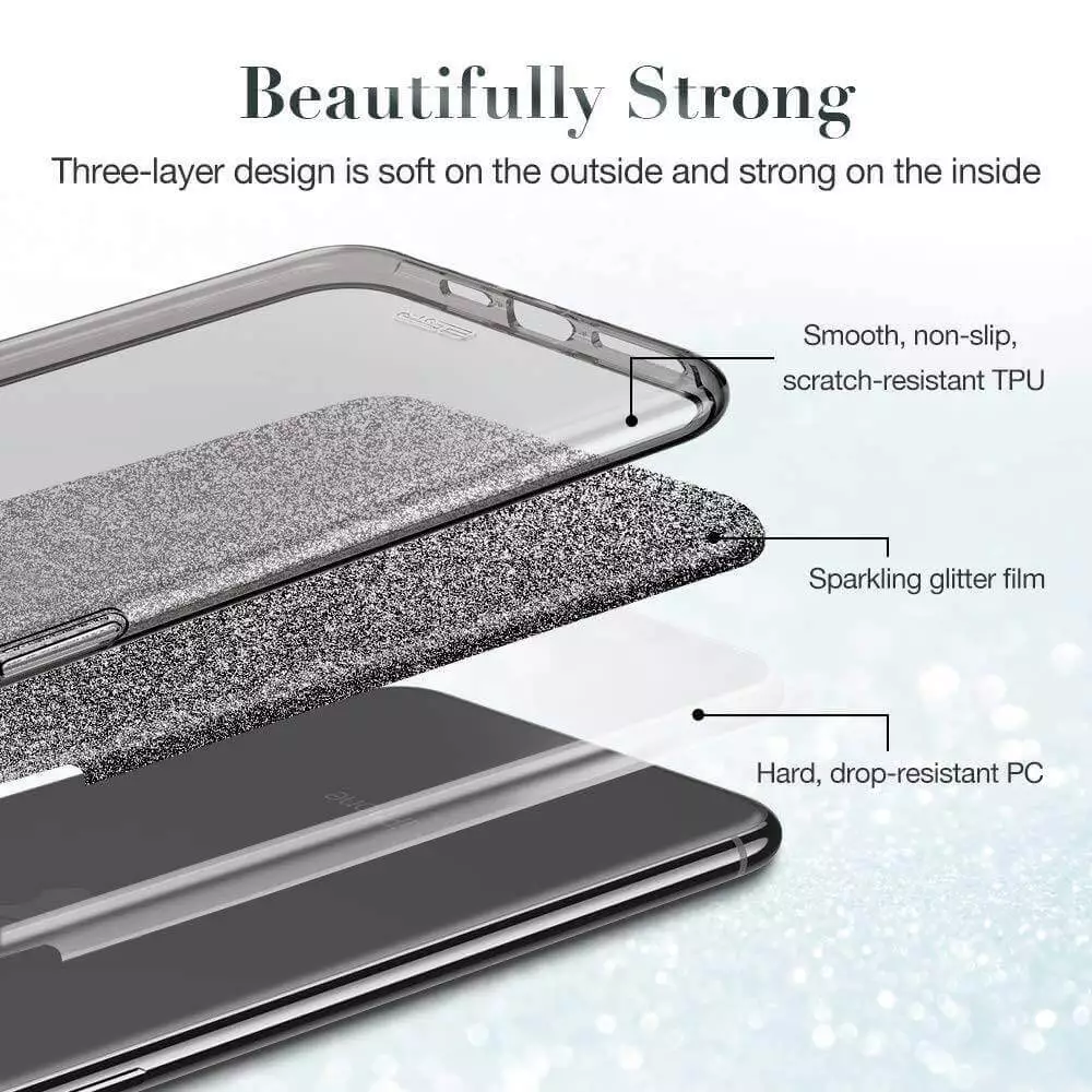 Husa Apple iPhone 11 Pro Sclipici Albastru Silicon [2]