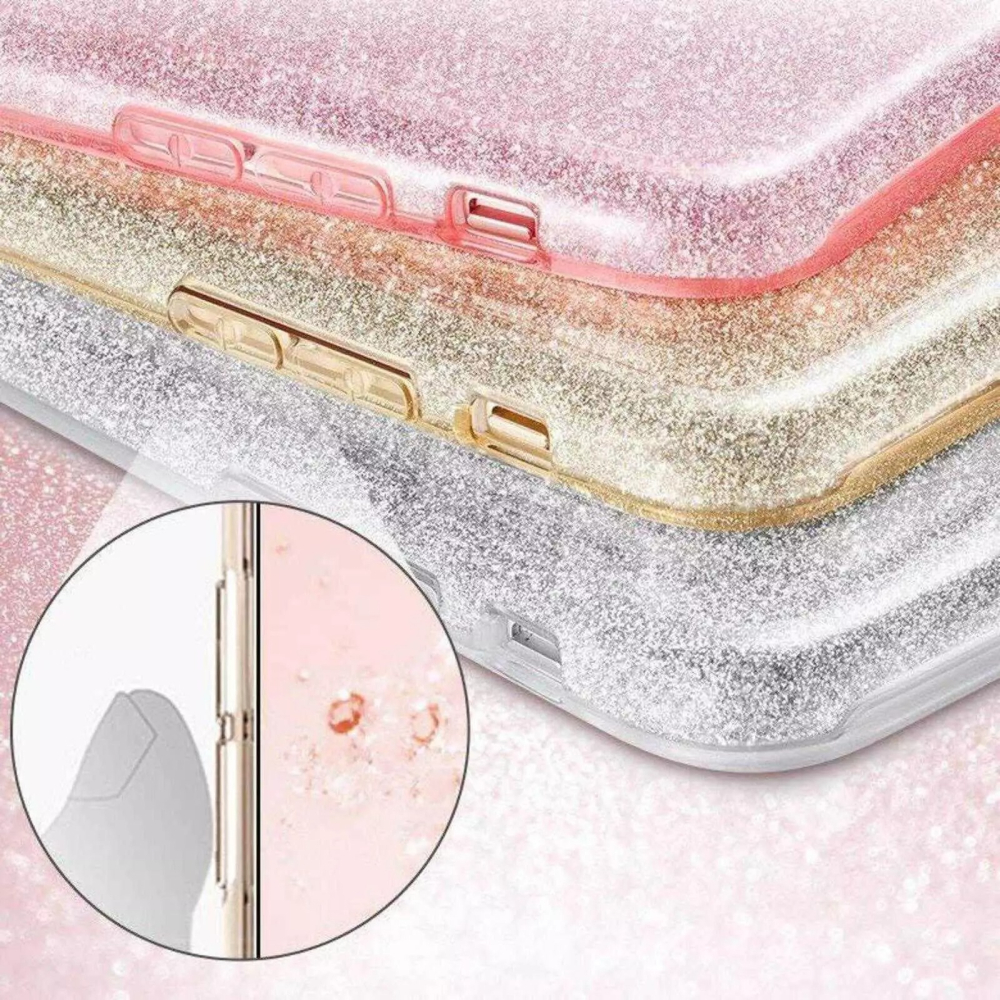 Husa Apple iPhone 12 Mini Sclipici Argintiu Silicon [2]