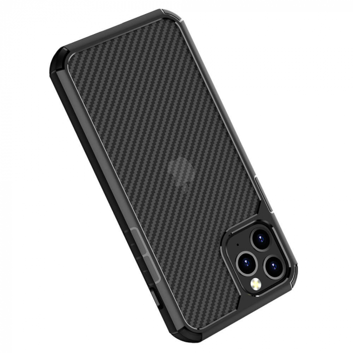 Husa Carbon Iphone 11 Pro Max Antisoc Negru Fuse [5]