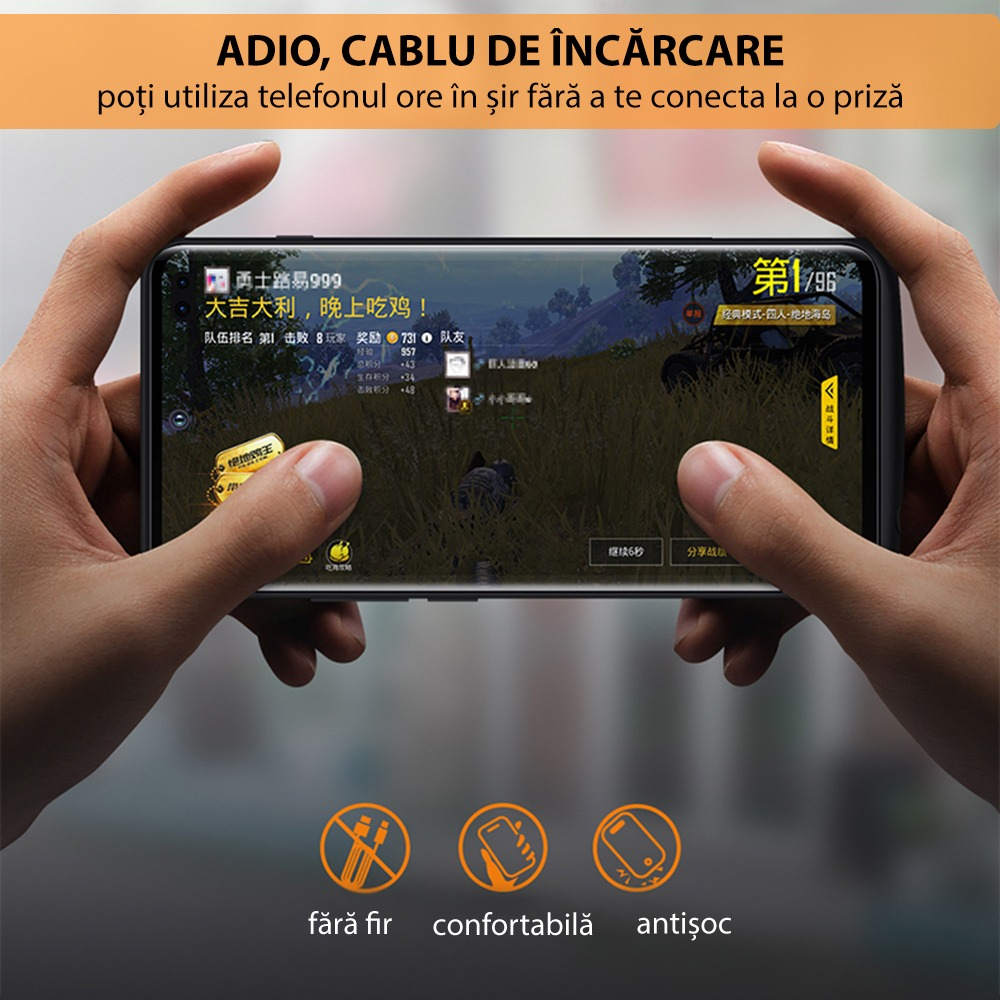 Husă cu baterie iPhone 15 Pro, MagSafe, 7000mAh Techsuit PP Negru [4]