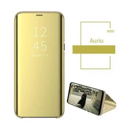 Husa Samsung Galaxy A01 2020 Clear View Gold [3]