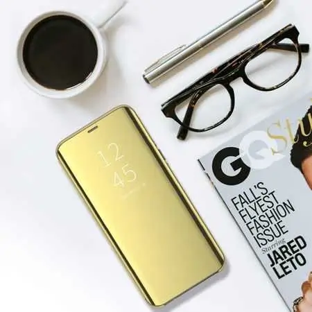 Husa Samsung Galaxy A01 2020 Clear View Gold [5]