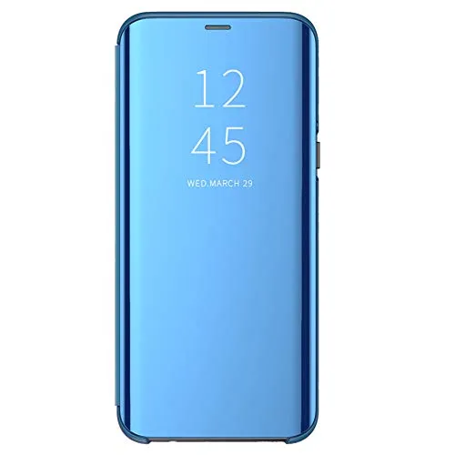 Husa Samsung Galaxy A21 Clear View Flip Cover Albastru [2]