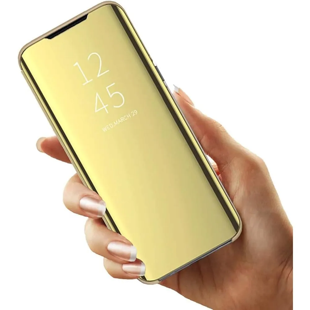 Husa Samsung Galaxy S20 Ultra 2020 Clear View Auriu Gold [3]