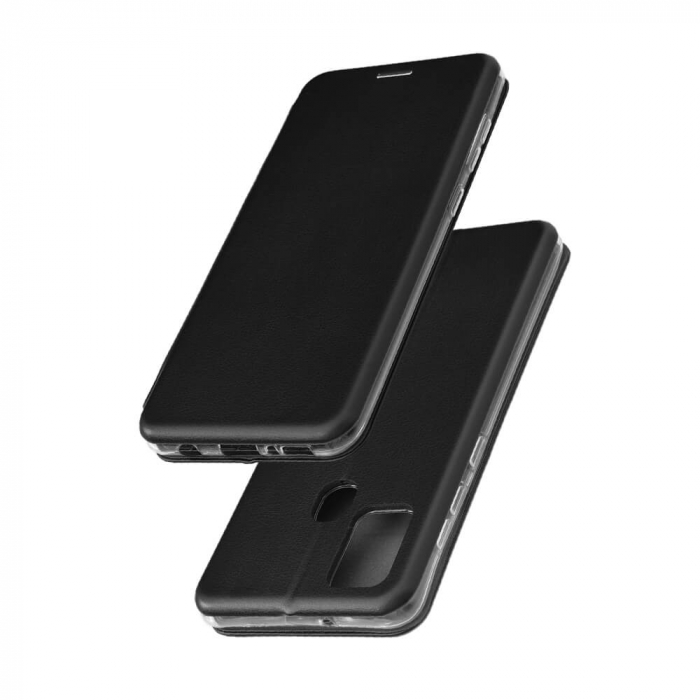 Husa Flip Samsung Galaxy A21S Tip Carte Magnetica Negru Koff [1]