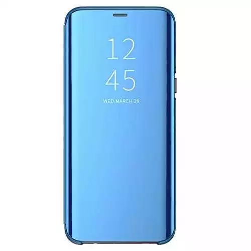 Husa Flip Samsung Galaxy A32 4G Tip Carte Clear View Oglinda Gen Albastru [1]