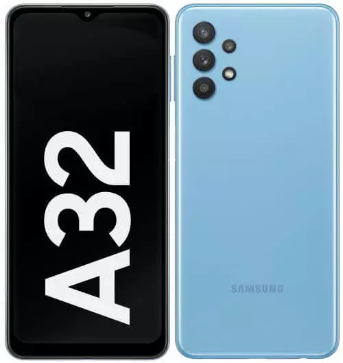 Husa Flip Samsung Galaxy A32 4G Tip Carte Clear View Oglinda Gen Albastru [4]