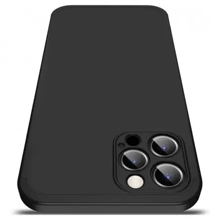 Husa + Folie iPhone 13 Pro 360 Grade Antisoc Fata Spate Negru GKK [4]