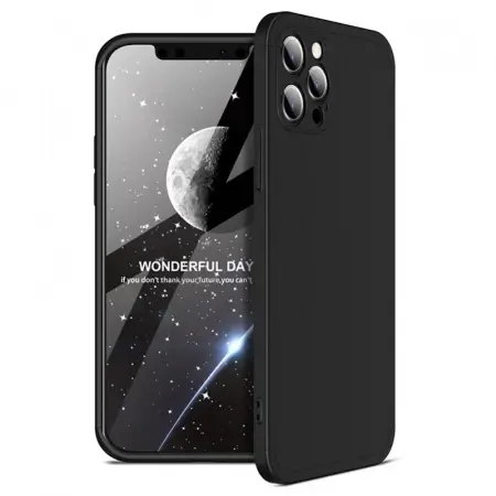 Husa + Folie iPhone 13 Pro 360 Grade Antisoc Fata Spate Negru GKK [7]