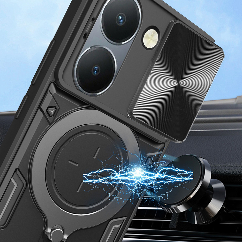 Husa Honor 200 Pro Antisoc cu Protectie Camera Negru TCGP [6]