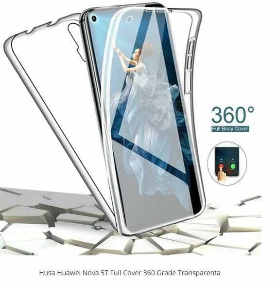 Husa Huawei Nova 5T / Honor 20 Full Cover 360 Grade Transparenta [1]