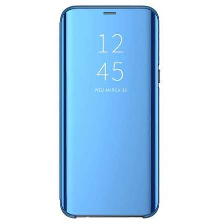 Husa Tip Carte Huawei P40 Lite 2020 Albastru Clear View Oglinda [1]