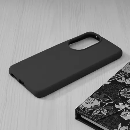 Husa Huawei P50 Pro Silicon Negru Slim Mat cu Microfibra SoftEdge [4]