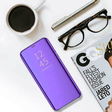 Husa Tip Carte Huawei Y5P Mov Clear View Oglinda [4]