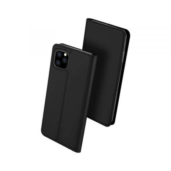 Husa iPhone 11 2019 Toc Flip Tip Carte Portofel Negru Piele Eco Premium DuxDucis [1]