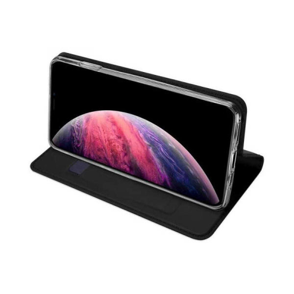 Husa iPhone 11 Pro Max 2019 Toc Flip Tip Carte Portofel Negru Piele Eco Premium DuxDucis [3]