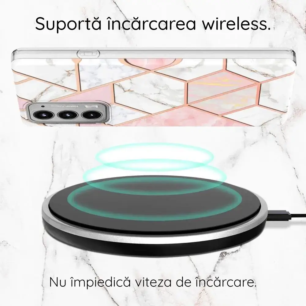 Husa iPhone 12 / 12 Pro Multicolor cu Imprimeu Marmura Techsuit [4]