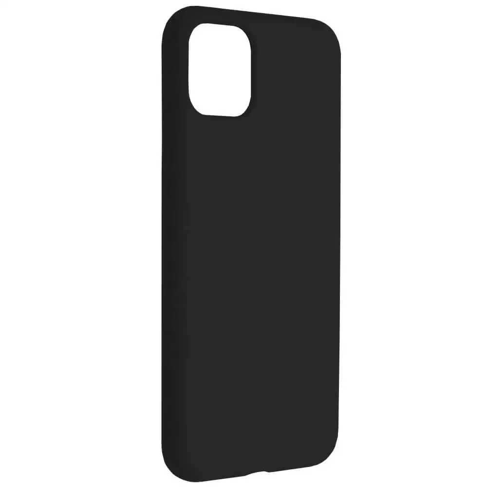 Husa iPhone 12 Mini Silicon Negru Slim Mat cu Microfibra SoftEdge [2]