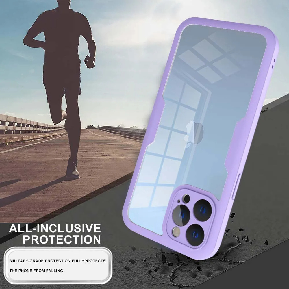 Husa iPhone 13 Pro Max 360 grade silicon TPU transparenta Negru [5]