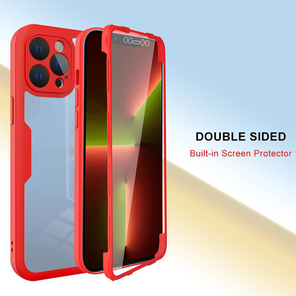 Husa iPhone 13 Pro Max 360 grade silicon TPU transparenta Negru [4]