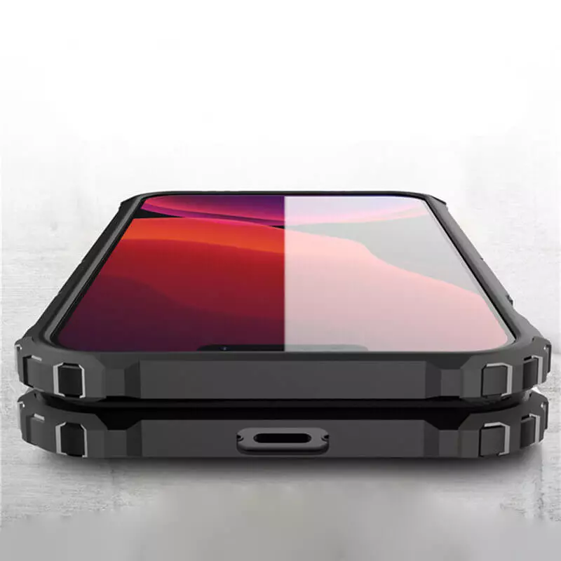 Husa iPhone 13 Pro Max Silicon Antisoc Negru Hybrid Armor [5]