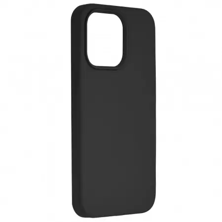 Husa iPhone 13 Pro Max Silicon Negru Slim Mat cu Microfibra SoftEdge [2]