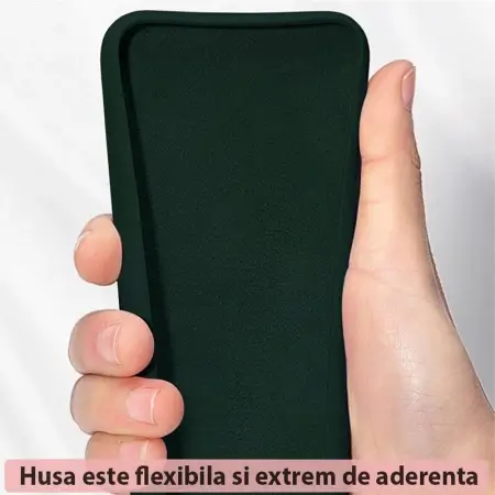 Husa iPhone 14 Plus Silicon Verde Slim Mat cu Microfibra SoftEdge [5]