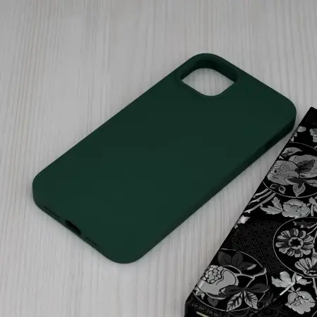 Husa iPhone 14 Plus Silicon Verde Slim Mat cu Microfibra SoftEdge [4]