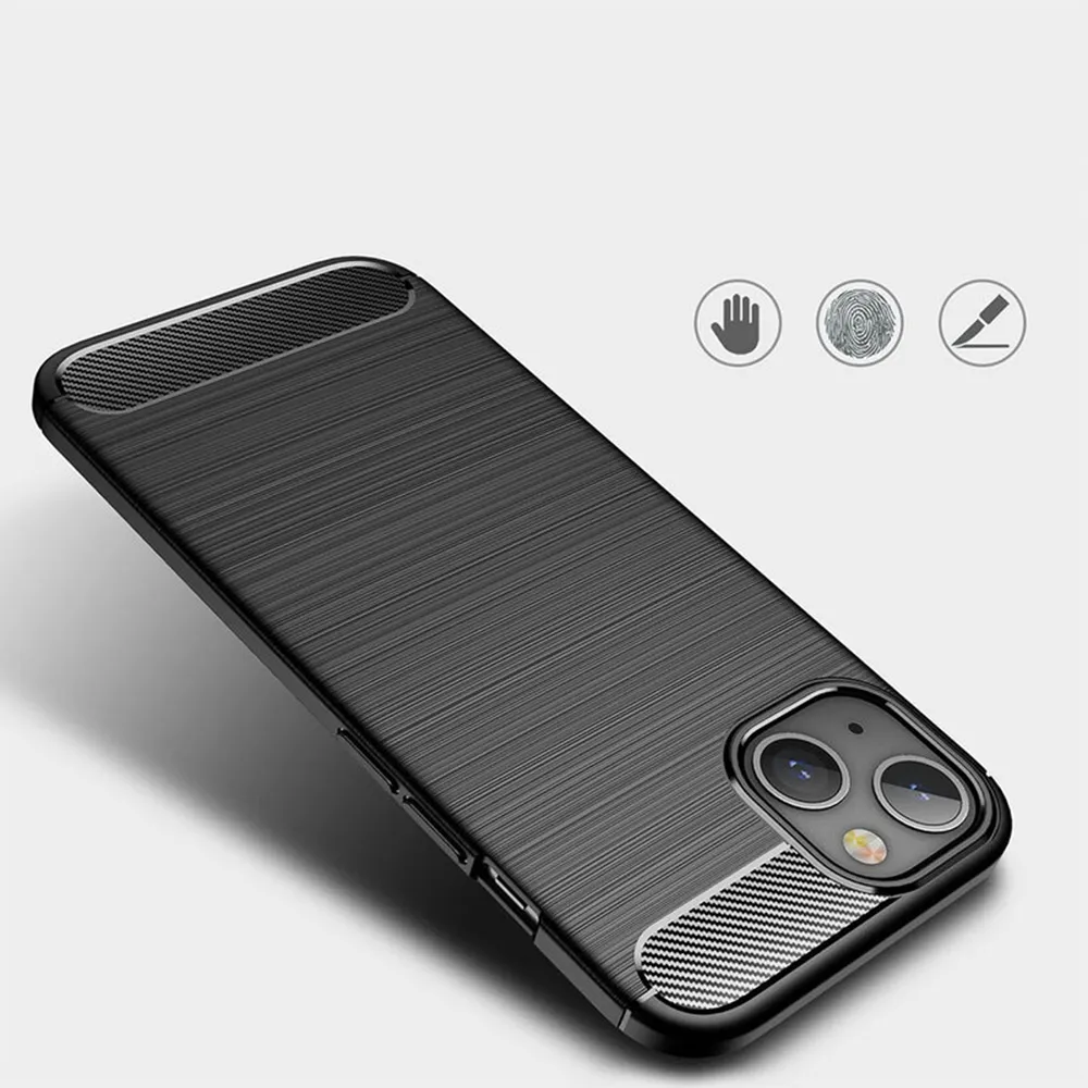 Husa iPhone 15 Carbon Negru Techsuit [3]