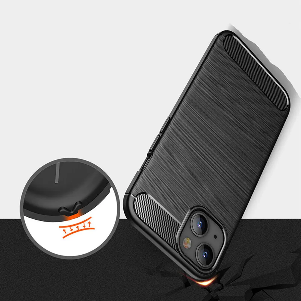 Husa iPhone 15 Carbon Negru Techsuit [2]