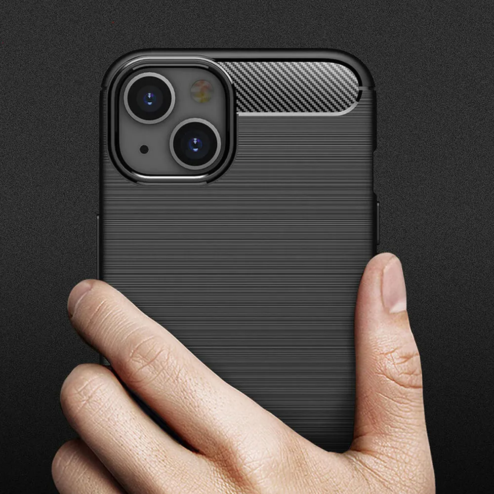 Husa iPhone 15 Carbon Negru Techsuit [6]
