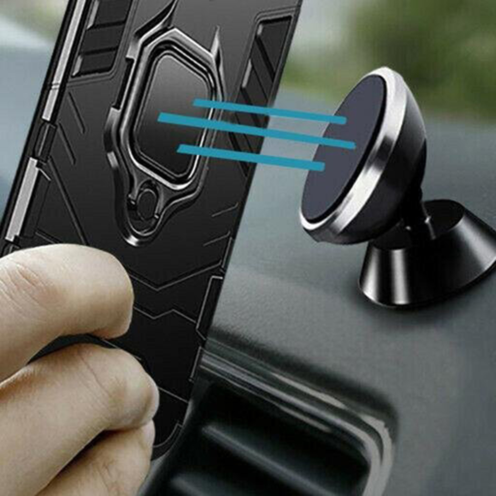 Husa iPhone 16 Pro Max Antisoc cu Inel Negru Techsuit SS [3]