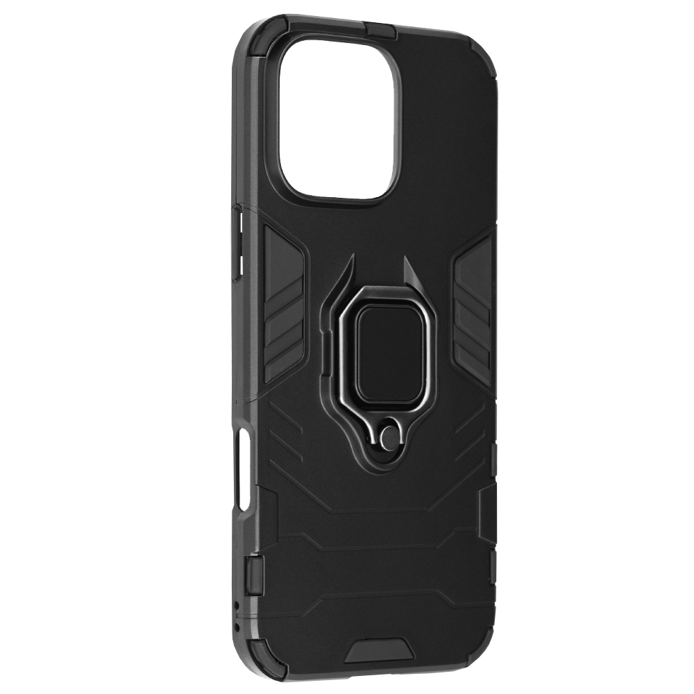 Husa iPhone 16 Pro Max Antisoc cu Inel Negru Techsuit SS [5]
