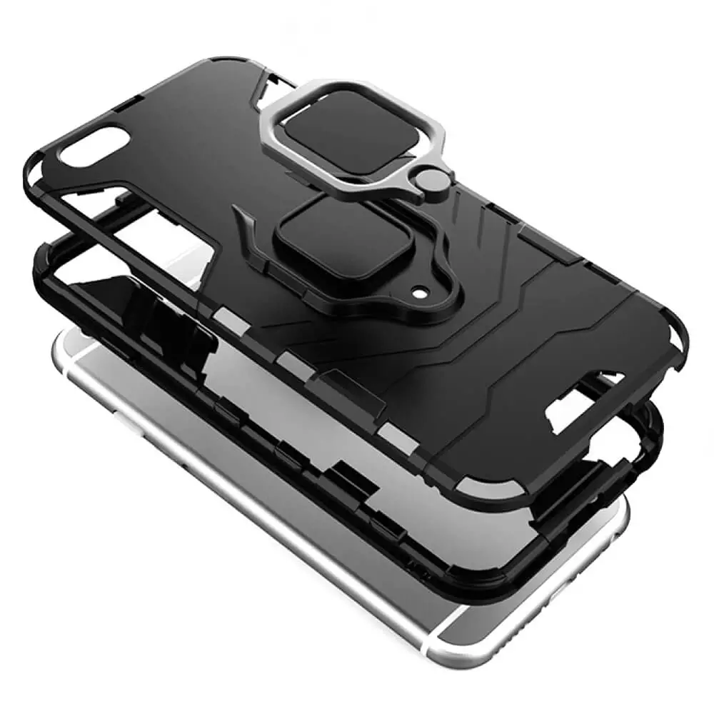 Husa iPhone 7 / 8 Antisoc cu Inel Negru Techsuit SS [3]