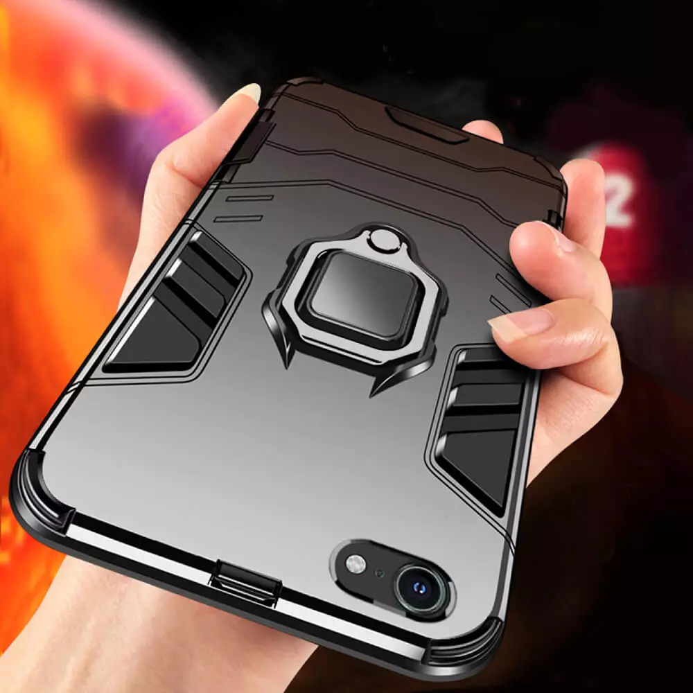 Husa iPhone 7 / 8 Antisoc cu Inel Negru Techsuit SS [5]