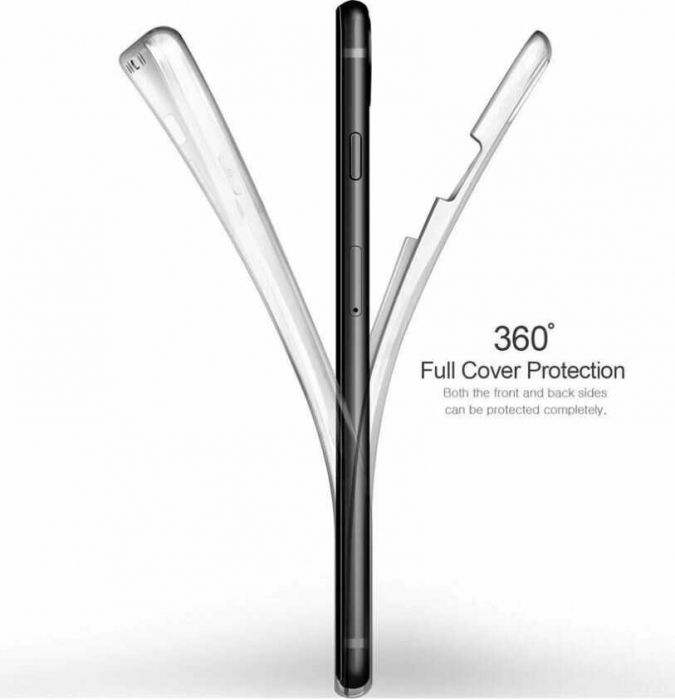 Husa iPhone X / XS Full Cover 360 Grade Transparenta [3]