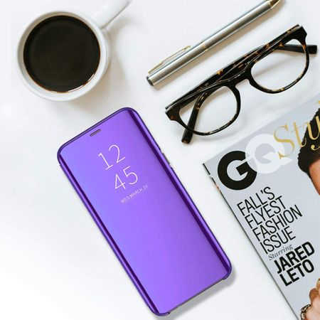 Husa iPhone Xr Clear View Flip Standing Cover (Oglinda) Mov (Purple) [4]