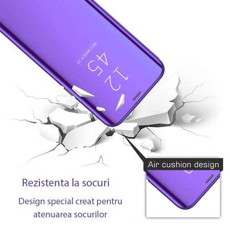 Husa iPhone Xr Clear View Flip Standing Cover (Oglinda) Mov (Purple) [3]