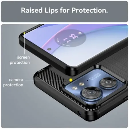 Husa Motorola Edge 40 Carbon Negru Techsuit [4]