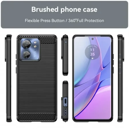 Husa Motorola Edge 40 Carbon Negru Techsuit [6]