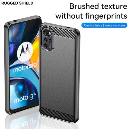 Husa Motorola Moto G22 Carbon Negru Techsuit [6]