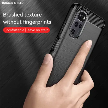 Husa Motorola Moto G22 Carbon Negru Techsuit [4]