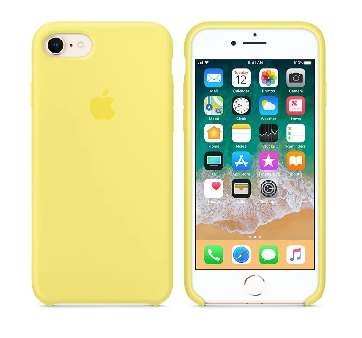 Husa pentru iPhone 7 Plus / 8 Plus Silicon + Microfibra Galben [2]