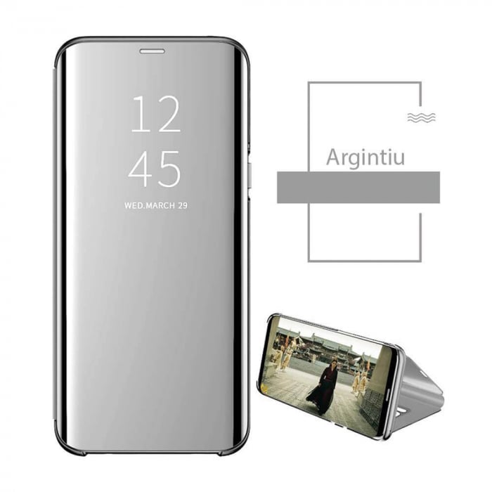 Husa Samsung A20e Clear View Argintiu [2]