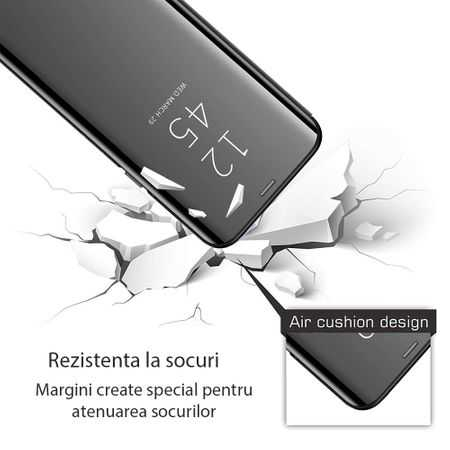 Husa Samsung Galaxy A01 2020 Clear View Negru [2]