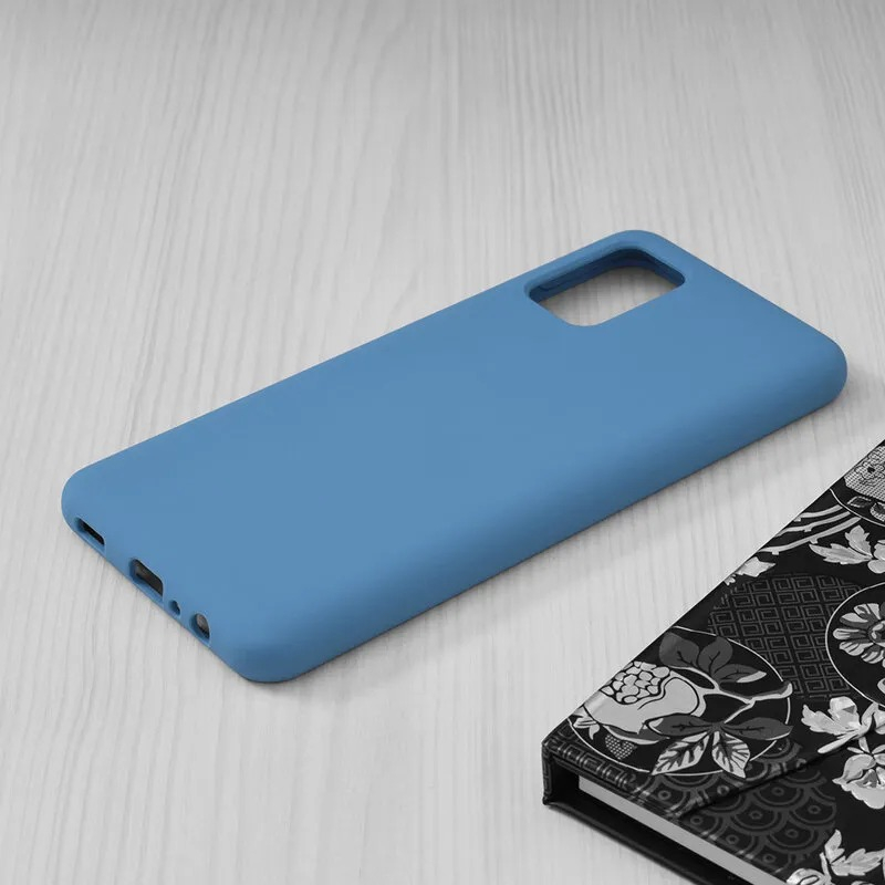 Husa Samsung Galaxy A02S Silicon Albastru Slim Mat cu Microfibra SoftEdge [4]