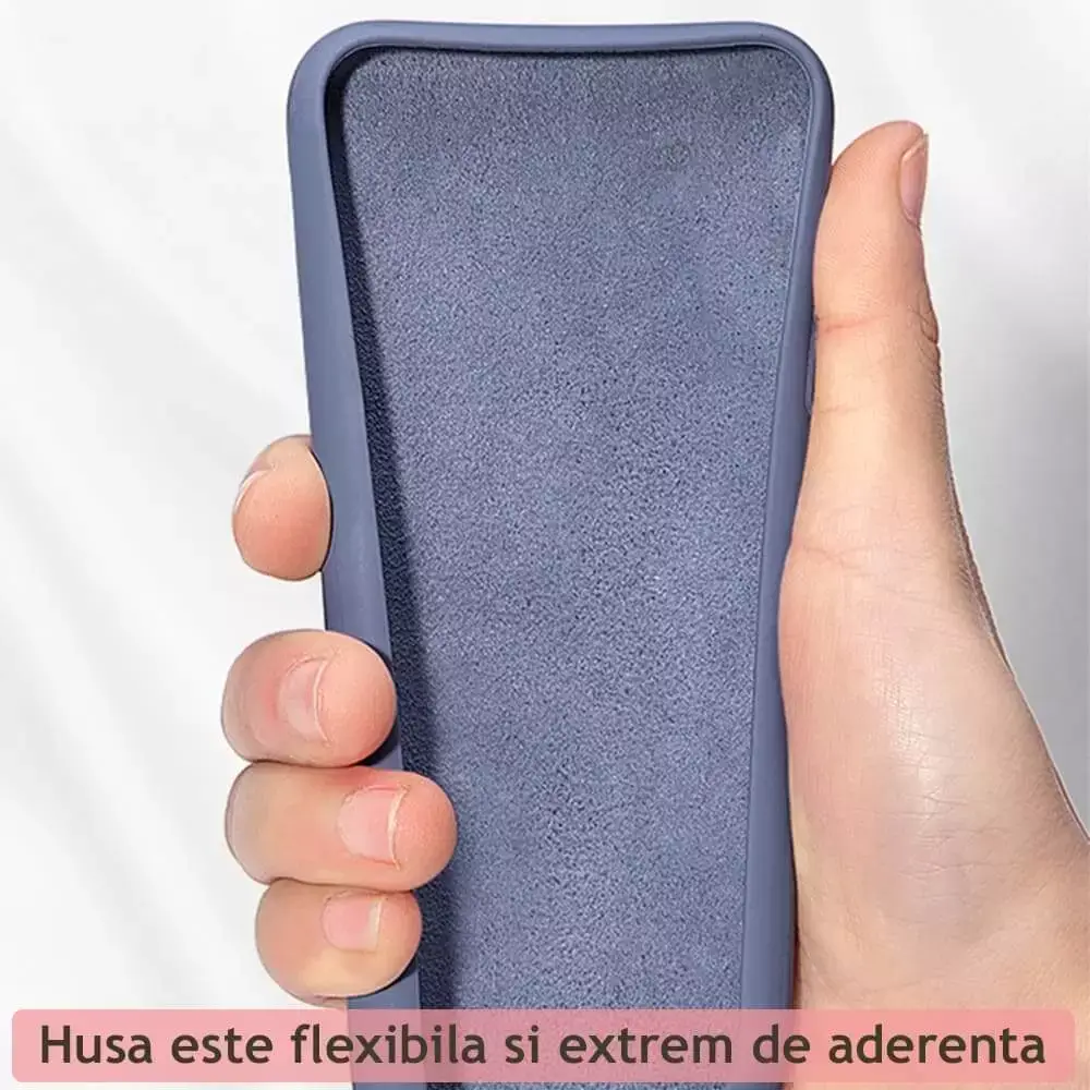 Husa Samsung Galaxy A02S Silicon Negru Slim Mat cu Microfibra SoftEdge [7]