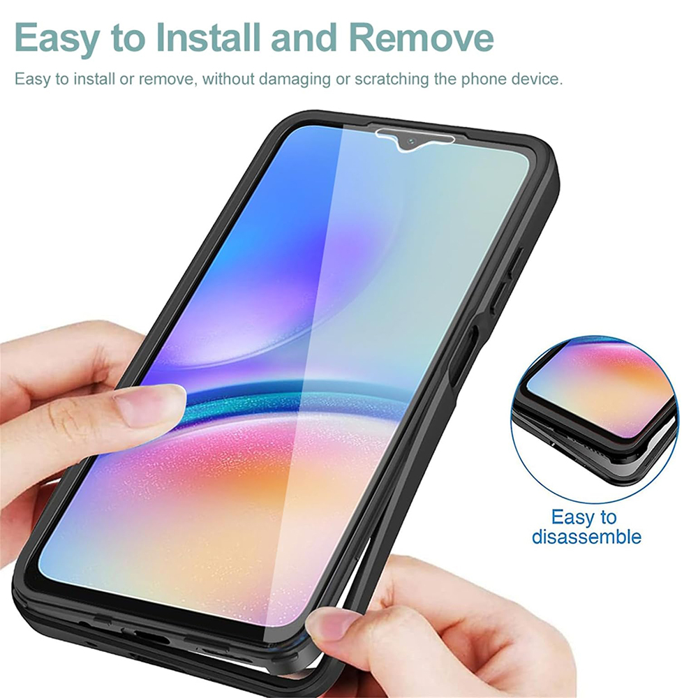 Husa Samsung Galaxy A05s 360 grade silicon TPU transparenta Mov [2]